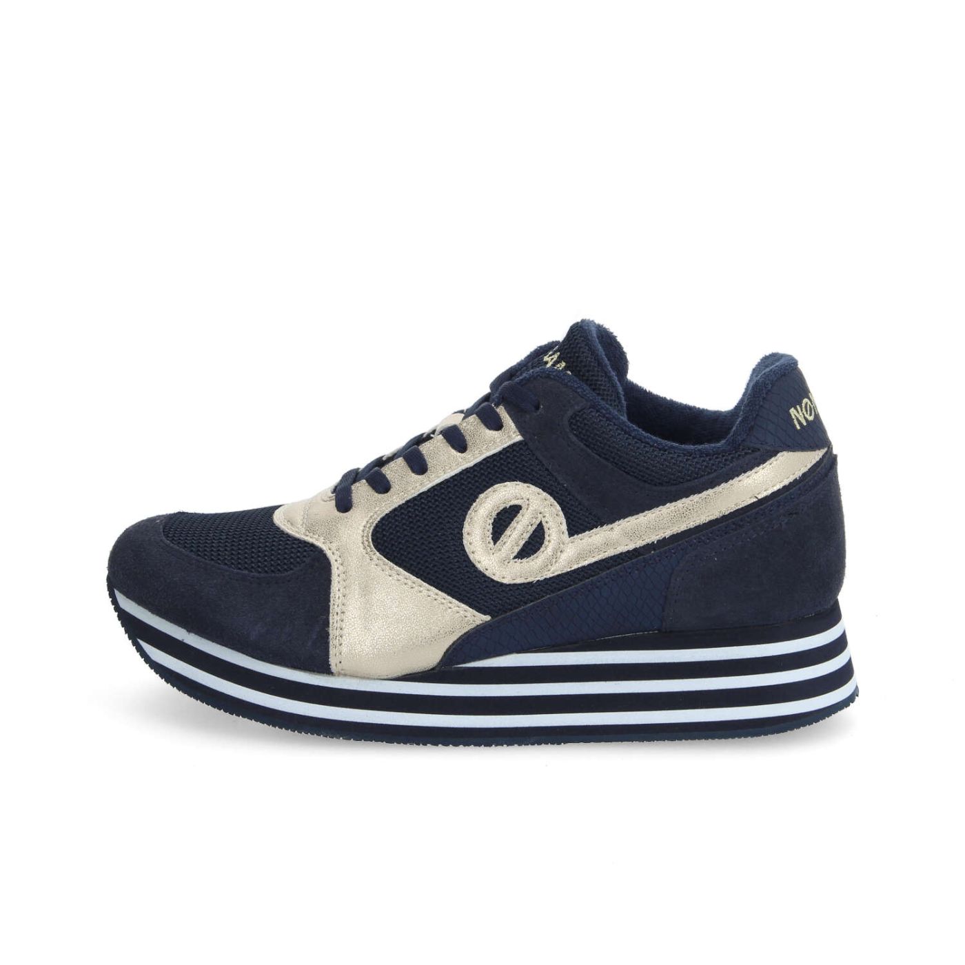PARKO JOGGER W - KNIT/SUEDE/GLOW - BLU MARINO/DORATO